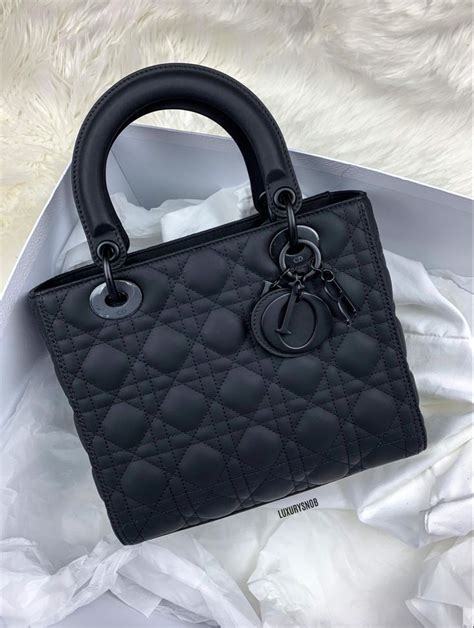 dior black handbags|christian dior matte black bag.